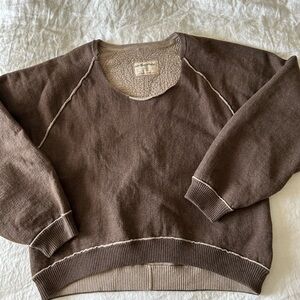 Free People Brown Pullover Jacket
